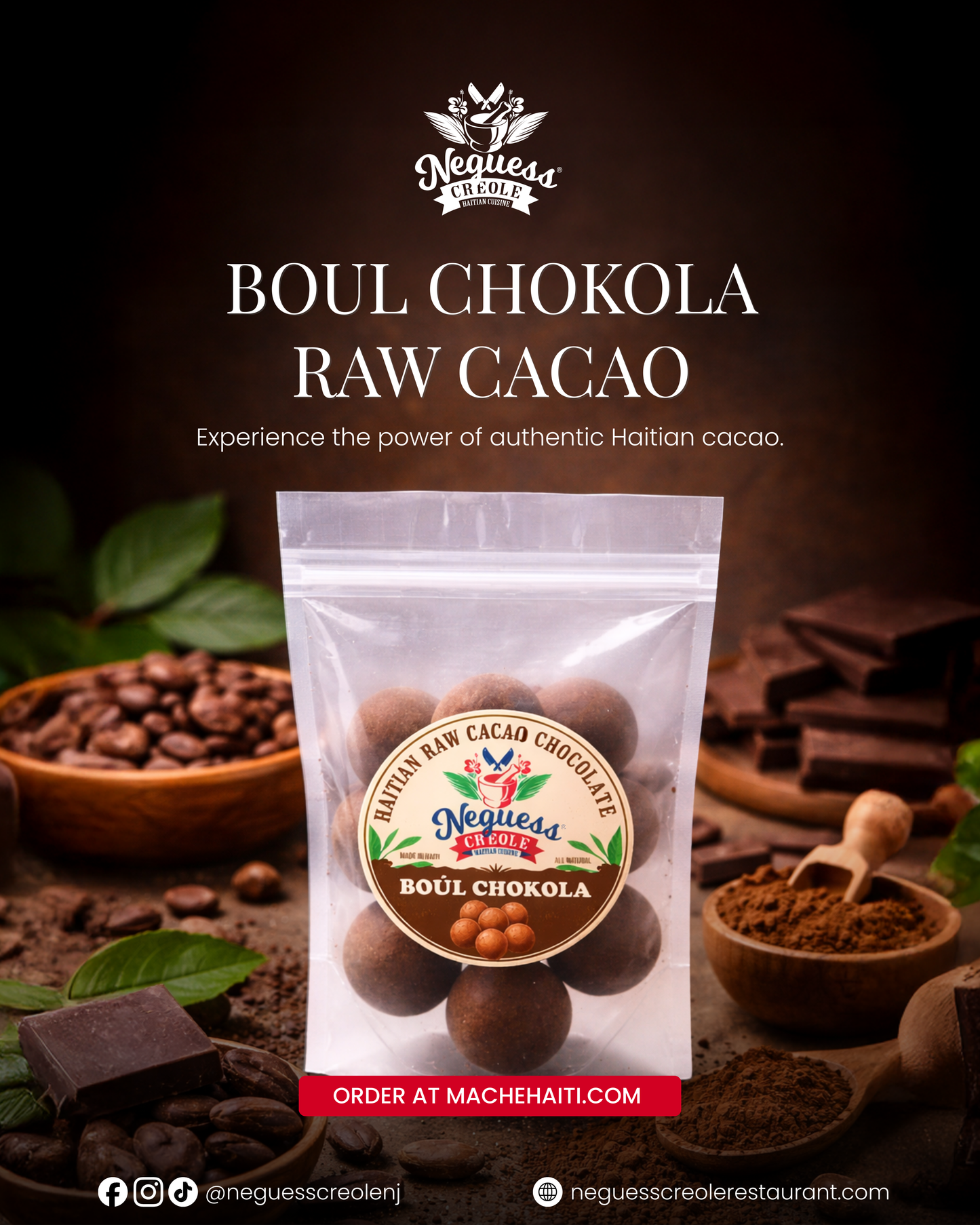 Neguess Creole Boul Chokola / Raw Cacao Balls