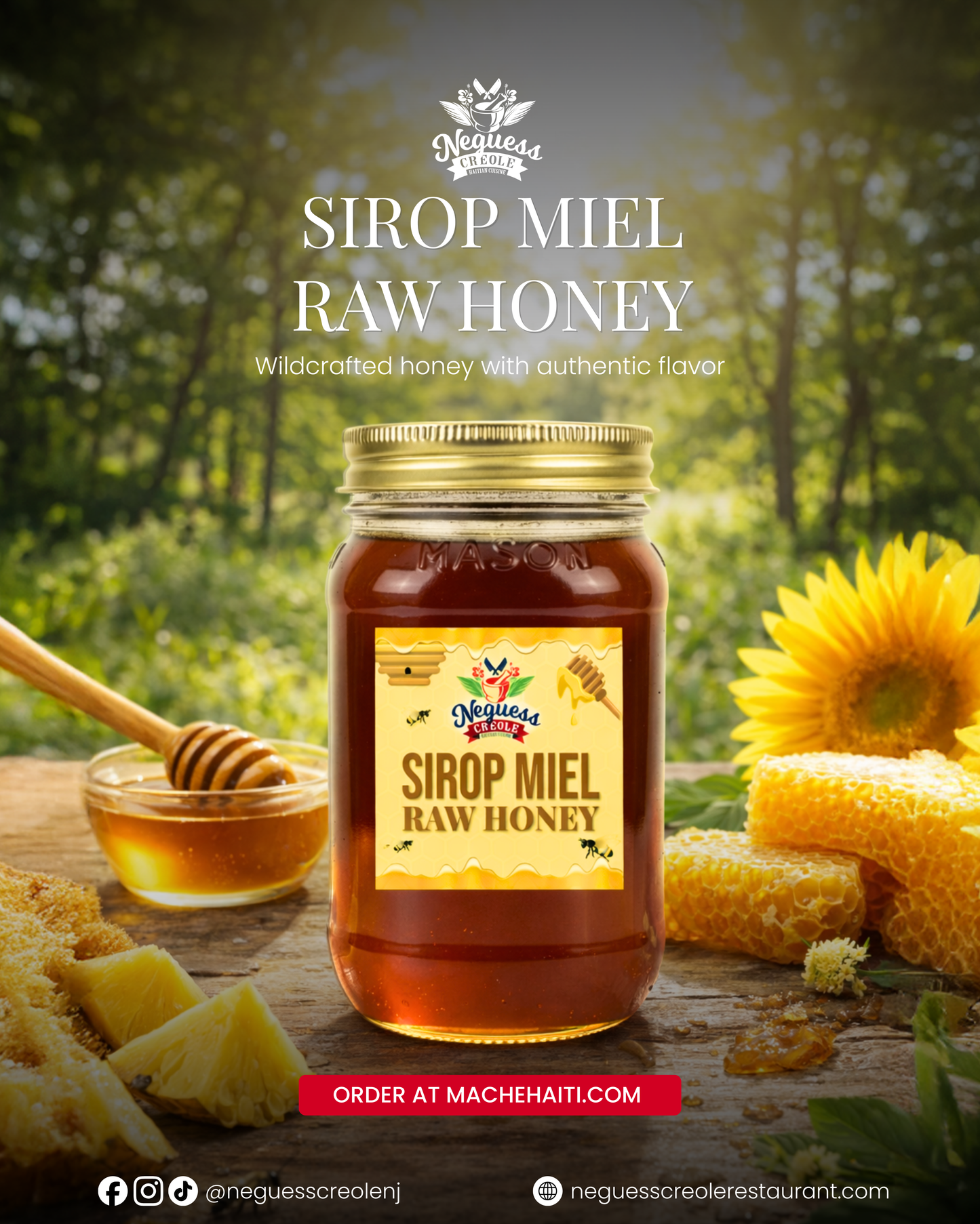 Neguess Creole Sirop Miel / Raw Honey