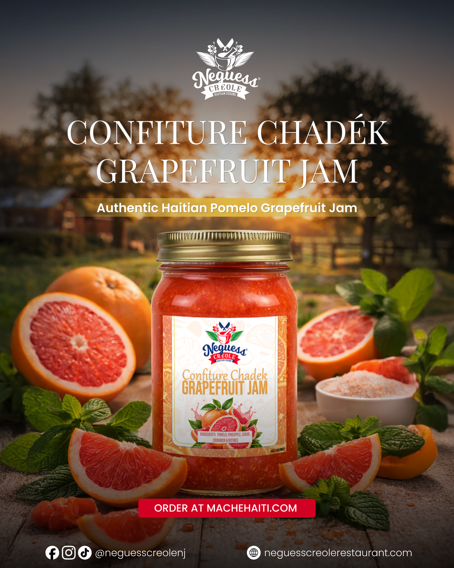 Neguess Creole Confiture Chadek / Pomelo Grapefruit Jam